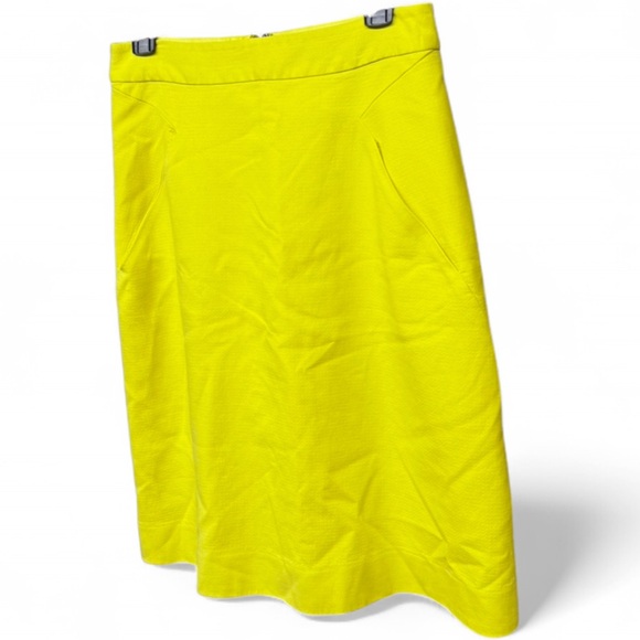 Kate Spade New York "Skirt the Rules" Neon Yellow A-Line Pencil Skirt - Size 6 - Picture 4 of 7